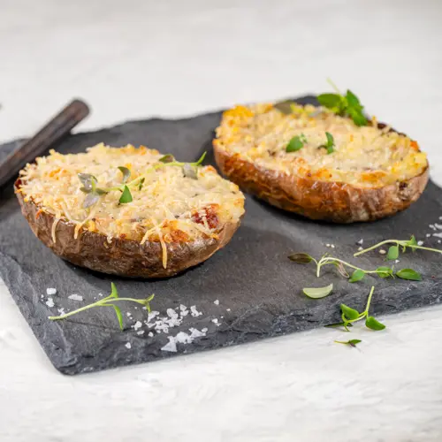 Dobbeltbakt potet med soffritto